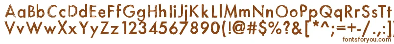 Шрифт Itsasketch – коричневые шрифты на белом фоне