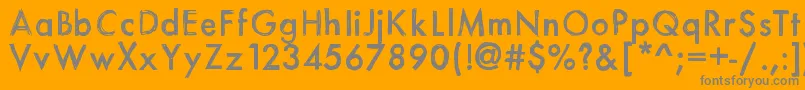 Itsasketch Font – Gray Fonts on Orange Background