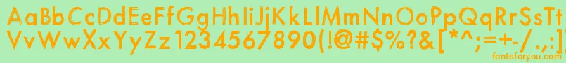 Itsasketch Font – Orange Fonts on Green Background