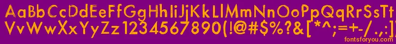 Itsasketch Font – Orange Fonts on Purple Background