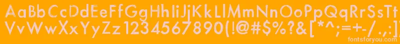 Itsasketch Font – Pink Fonts on Orange Background