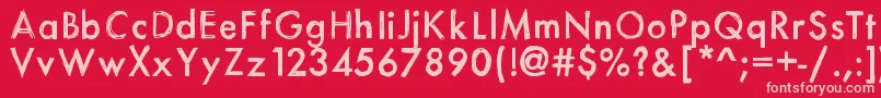 Itsasketch Font – Pink Fonts on Red Background