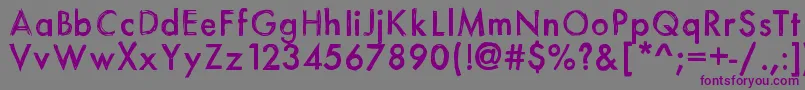 Шрифт Itsasketch – фиолетовые шрифты на сером фоне