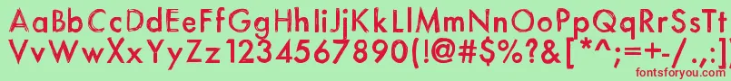 Itsasketch Font – Red Fonts on Green Background