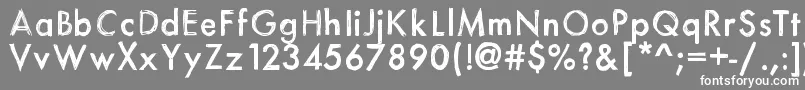 フォントItsasketch – 灰色の背景に白い文字