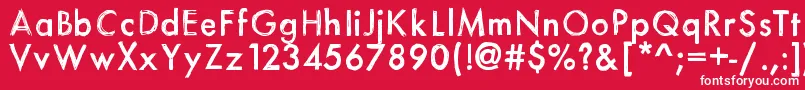 フォントItsasketch – 赤い背景に白い文字