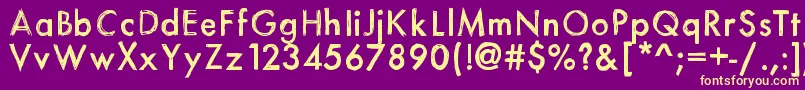 Itsasketch Font – Yellow Fonts on Purple Background