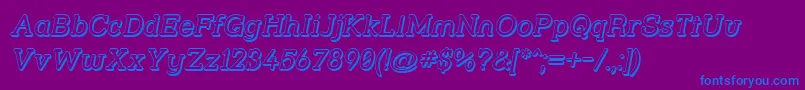 Strsl3Di Font – Blue Fonts on Purple Background