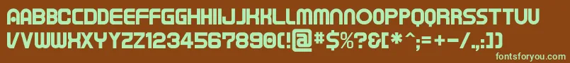 Шрифт Tapem – зелёные шрифты на коричневом фоне