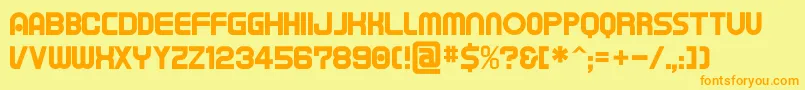 Tapem Font – Orange Fonts on Yellow Background