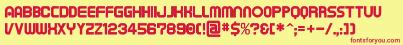 Шрифт Tapem – красные шрифты на жёлтом фоне