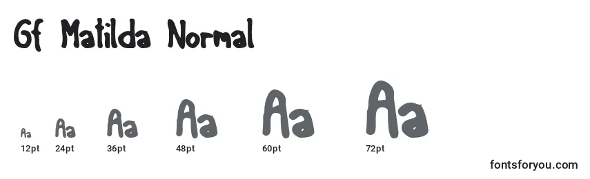 Größen der Schriftart Gf Matilda Normal
