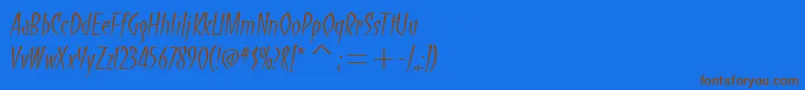 Шрифт BancoitcTtLight – коричневые шрифты на синем фоне