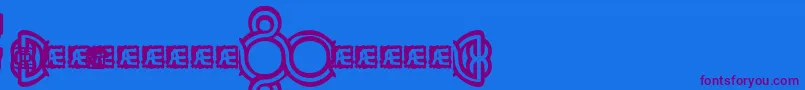 LoopyBrk Font – Purple Fonts on Blue Background