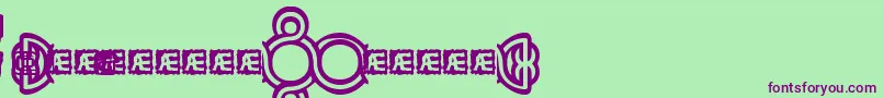 LoopyBrk Font – Purple Fonts on Green Background