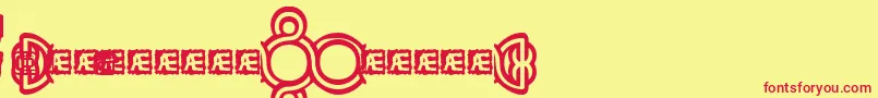 LoopyBrk Font – Red Fonts on Yellow Background