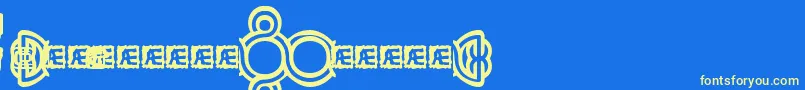 LoopyBrk Font – Yellow Fonts on Blue Background