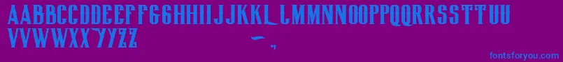Biglodgetypefree Font – Blue Fonts on Purple Background