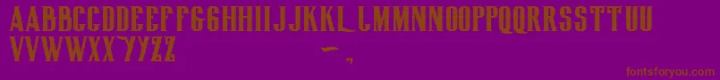 Шрифт Biglodgetypefree – коричневые шрифты на фиолетовом фоне
