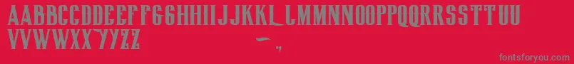 Biglodgetypefree Font – Gray Fonts on Red Background