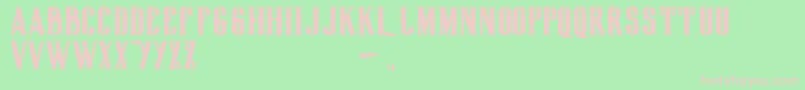 Biglodgetypefree-fontti – vaaleanpunaiset fontit vihreällä taustalla