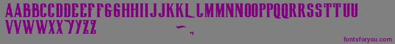 Шрифт Biglodgetypefree – фиолетовые шрифты на сером фоне