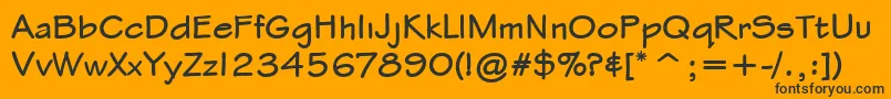 StylusItcBold Font – Black Fonts on Orange Background