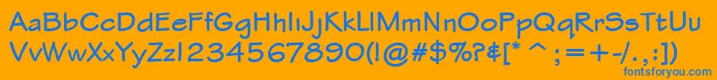StylusItcBold Font – Blue Fonts on Orange Background