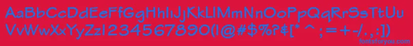 StylusItcBold Font – Blue Fonts on Red Background