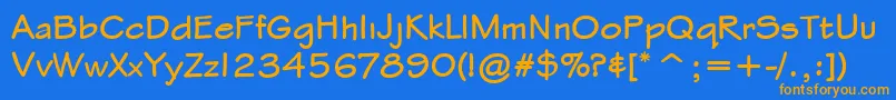 StylusItcBold Font – Orange Fonts on Blue Background