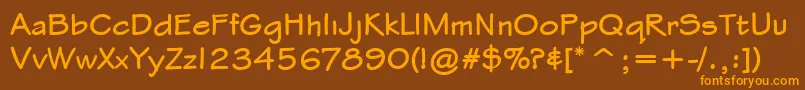 StylusItcBold Font – Orange Fonts on Brown Background