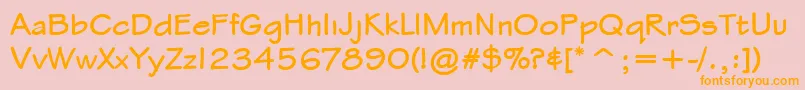 StylusItcBold Font – Orange Fonts on Pink Background