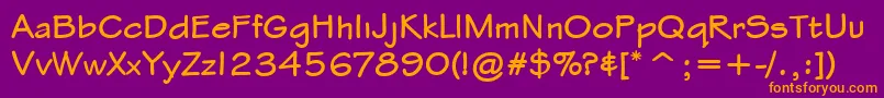 StylusItcBold Font – Orange Fonts on Purple Background