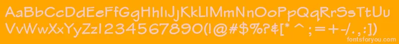 StylusItcBold Font – Pink Fonts on Orange Background