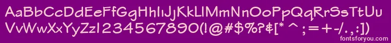 StylusItcBold Font – Pink Fonts on Purple Background