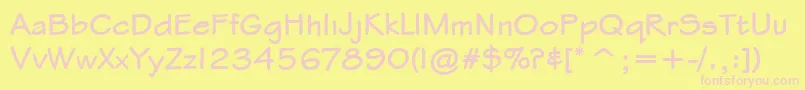 StylusItcBold Font – Pink Fonts on Yellow Background