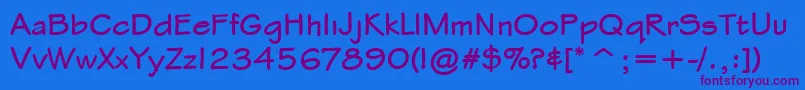 StylusItcBold Font – Purple Fonts on Blue Background