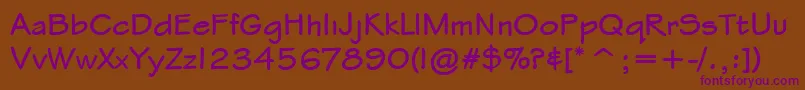 StylusItcBold Font – Purple Fonts on Brown Background