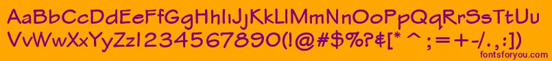 StylusItcBold Font – Purple Fonts on Orange Background