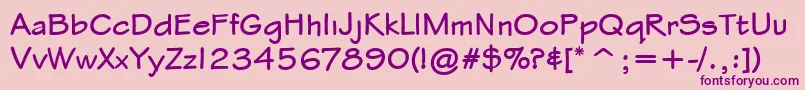 StylusItcBold Font – Purple Fonts on Pink Background