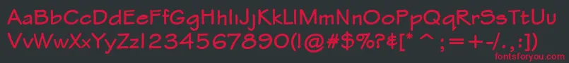 StylusItcBold Font – Red Fonts on Black Background