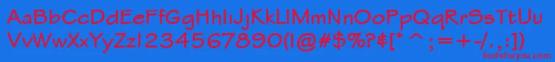StylusItcBold Font – Red Fonts on Blue Background
