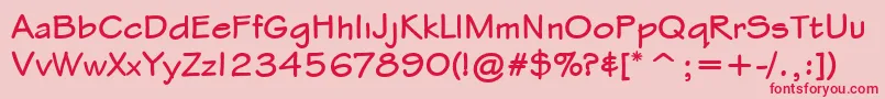 StylusItcBold Font – Red Fonts on Pink Background