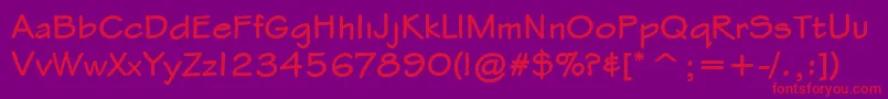 StylusItcBold Font – Red Fonts on Purple Background