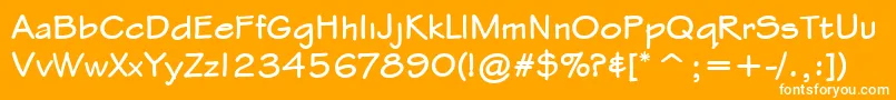 StylusItcBold Font – White Fonts on Orange Background