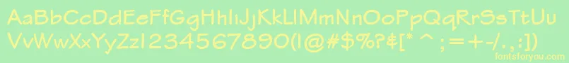 StylusItcBold Font – Yellow Fonts on Green Background