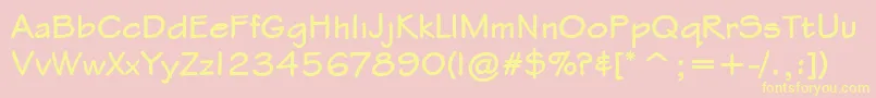 StylusItcBold Font – Yellow Fonts on Pink Background