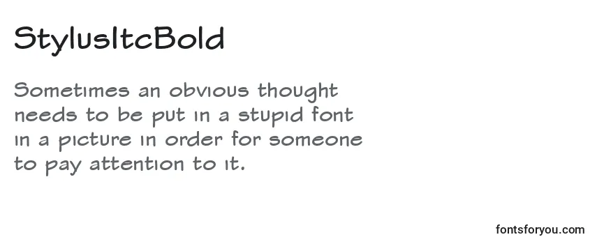Review of the StylusItcBold Font