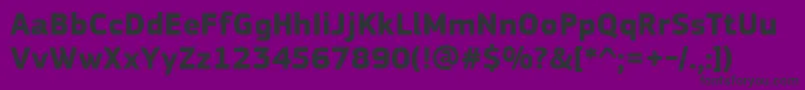 PfsquaresansproBold Font – Black Fonts on Purple Background