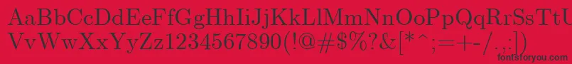 Euclid Font – Black Fonts on Red Background